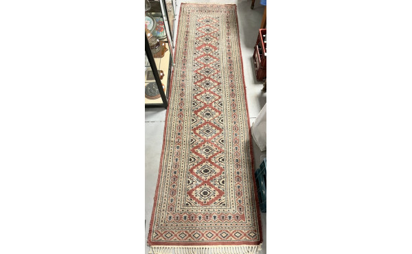 Tapis chemin pakistanais en laine, 78 x 