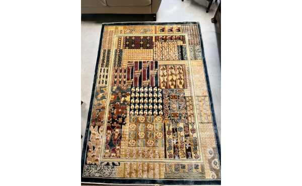 Tapis moderne en laine et soie mercerisé