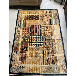 Tapis moderne en laine et soie mercerisé