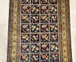 Tapis en soie mercerisée à décor de fleu