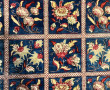 Tapis en soie mercerisée à décor de fleu