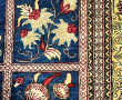 Tapis en soie mercerisée à décor de fleu