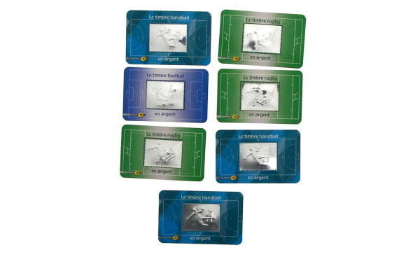 FRANCE - Lot de 7 timbres argent neufs s