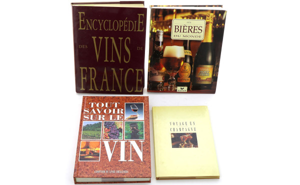 VIN - BIERES - CHAMPAGNE - Lot de 4 livr