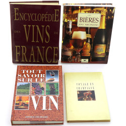 VIN - BIERES - CHAMPAGNE - Lot de 4 livr