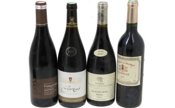 Lot de 4 bouteilles: - 1 B RASTEAU 2016