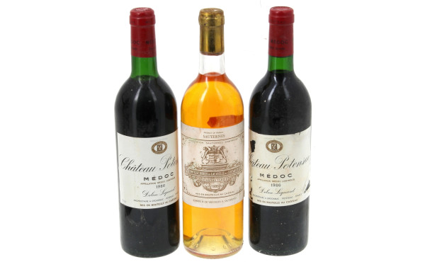 Lot de 3 bouteilles: - 2 Ch POTENSAC 19