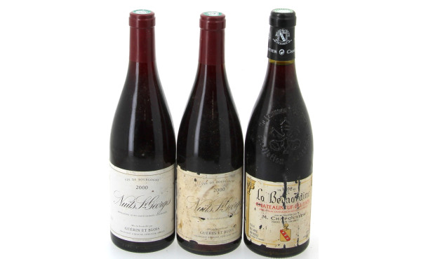 Lot de 3 bouteilles: -2 B NUITS St GEOR