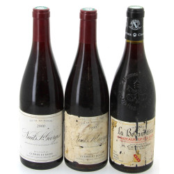 Lot de 3 bouteilles: -2 B NUITS St GEOR