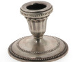 Petit bougeoir en argent 800ème décor ra