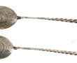 Paire de petites cuillères en argent, po