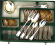 Ménagère en métal argenté décor rocaille