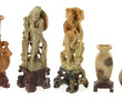 CHINE Xxème - Deux statuettes en pierre 