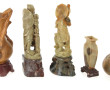 CHINE Xxème - Deux statuettes en pierre 