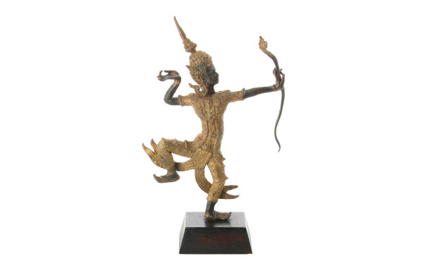 Statuette en bronze thaïlandaise, patine