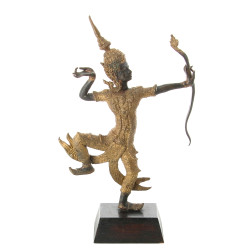 Statuette en bronze thaïlandaise, patine