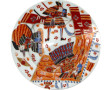 Suite de 7 assiettes en porcelaine ancie