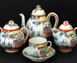 JAPON - Service à thé en porcelaine à dé