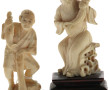 Chine Xxème - Deux statuettes "Sage" et 