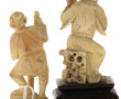 Chine Xxème - Deux statuettes "Sage" et 