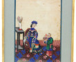 CHINE fin XIXème "Scène d'intérieur", go