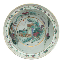 CHINE - Jatte creuse en porcelaine à déc