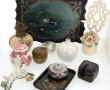 Lot de bibelots divers : pot couvert en 