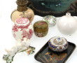 Lot de bibelots divers : pot couvert en 