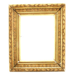 Cadre fin XIXème en bois et stuc doré, d
