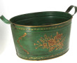 Grand pot jardinière à anses en tôle ver