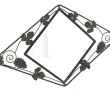 Miroir en fer forgé de forme losangique 