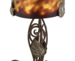 Lampe en fer forgé à décor de rose, form