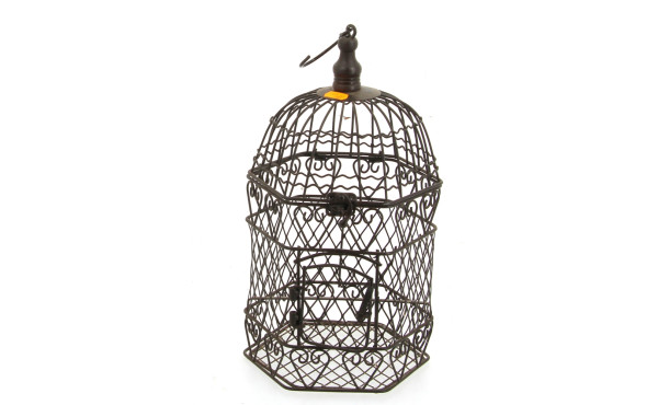 Cage à oiseaux décorative H. 35 cm