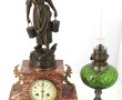 Pendule en métal composition et marbre r