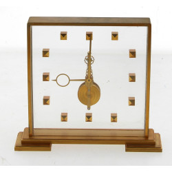 Pendule squelette en laiton brossé porta