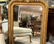 Miroir ancien de style rocaille, redoré,
