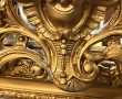 Miroir ancien de style rocaille, redoré,