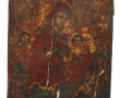 ICONE - "Vierge à l'Enfant", huile sur p