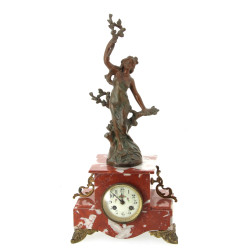 Pendule en métal composition et marbre r