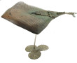 Sculpture en bois et métal peints en for