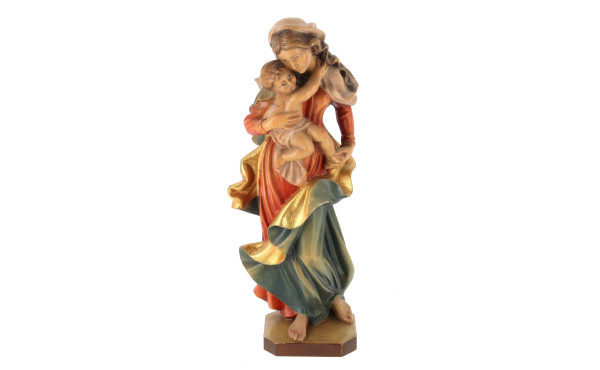 "Vierge à l'Enfant", statuette en bois s