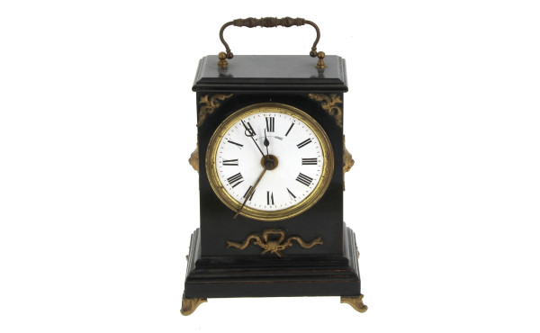 Petite pendule Napoléon III en bois noir