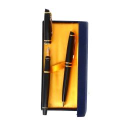 WATERMAN - Parure noir et or, bille (rec