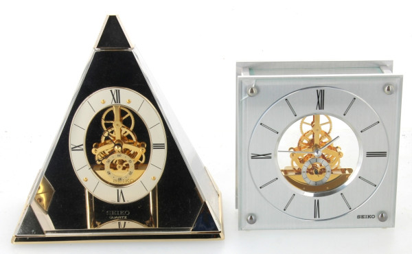 SEIKO - Lot de 2 pendules squelettes à p
