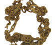 Porte-montre fin XIXème en bronze doré à