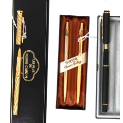 PARKER - Stylo encre noir et or, plume m