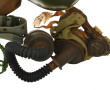 Lot militaire comprenant un casque et so