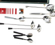 Lot de couverts modernes en inox, plusie
