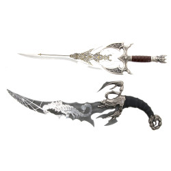 Deux sabres fantaisie décor fantastique