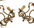 Paire d'appliques en bronze doré et pamp